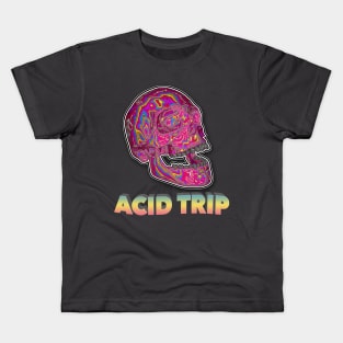 Aesthetic Acid Trip Skull ∆∆∆∆ Graphic Design/Illustration Kids T-Shirt